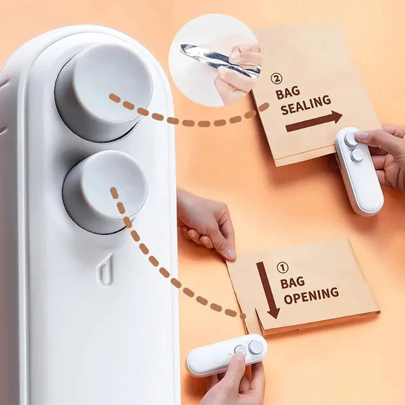 Small 2-in-1 Rechargeable Magnetic Snack Sealer