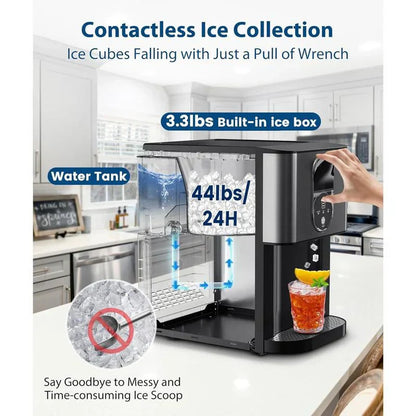 💥Flash Sale Today Only💥Ice Maker Dispenser, Self Dispensing Pellet Ice Maker, 44lbs/24H