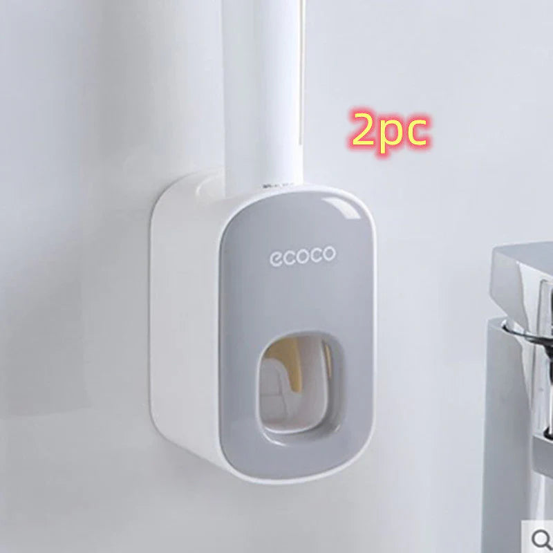 Wall Mounted Automatic Toothpaste Holder Bathroom Accessories Set Dispenser